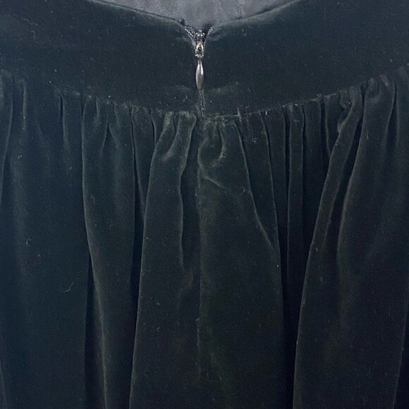 Milly Of New York Black Velvet Mini Skirt Original Size‎ 2 Pockets Minimalist - Picture 5 of 8